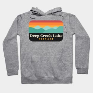 Deep Creek Lake State Park Maryland Retro Vintage Sunset Hoodie